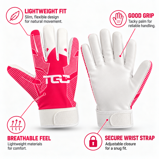 Pink/White Unisex Gloves