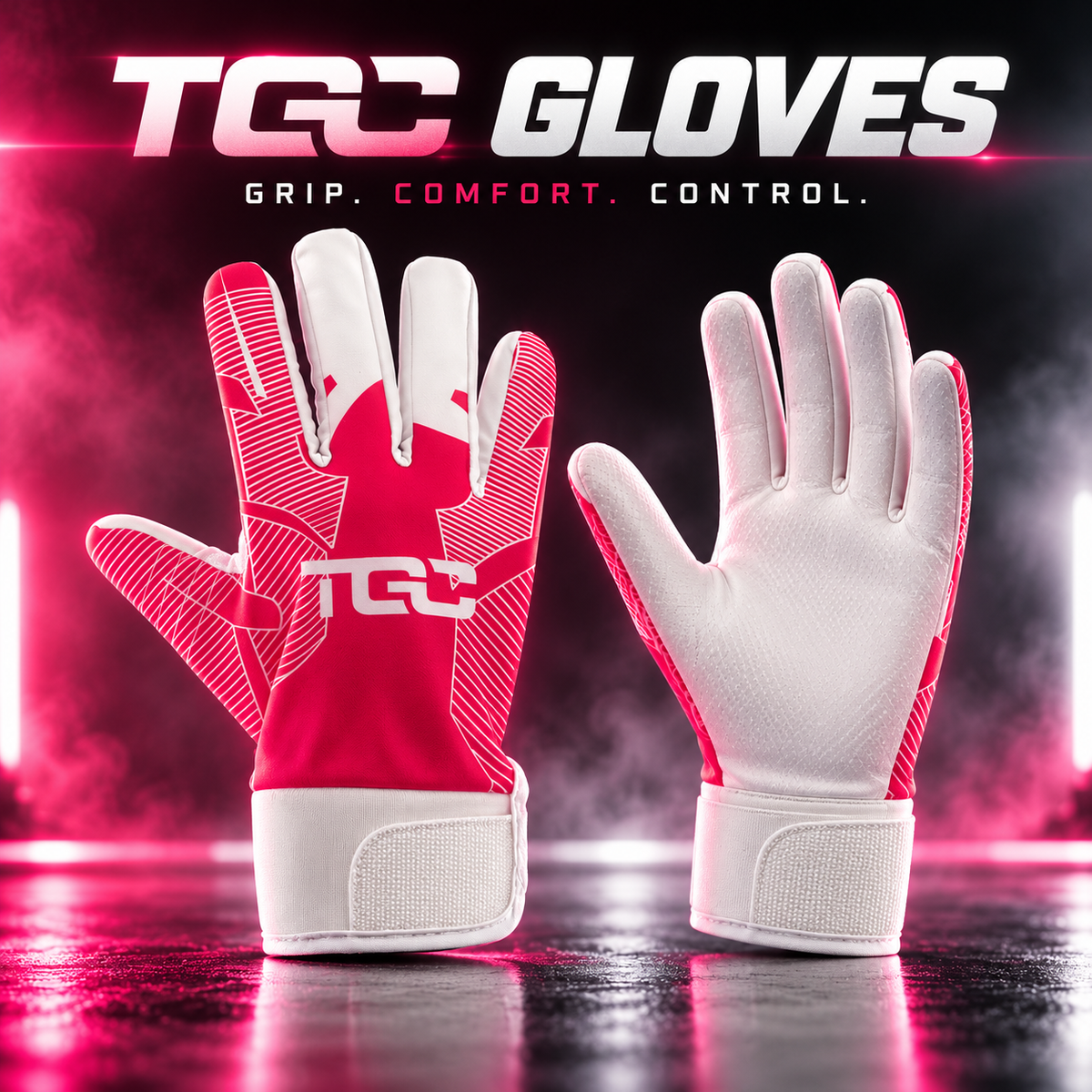 Pink/White Unisex Gloves