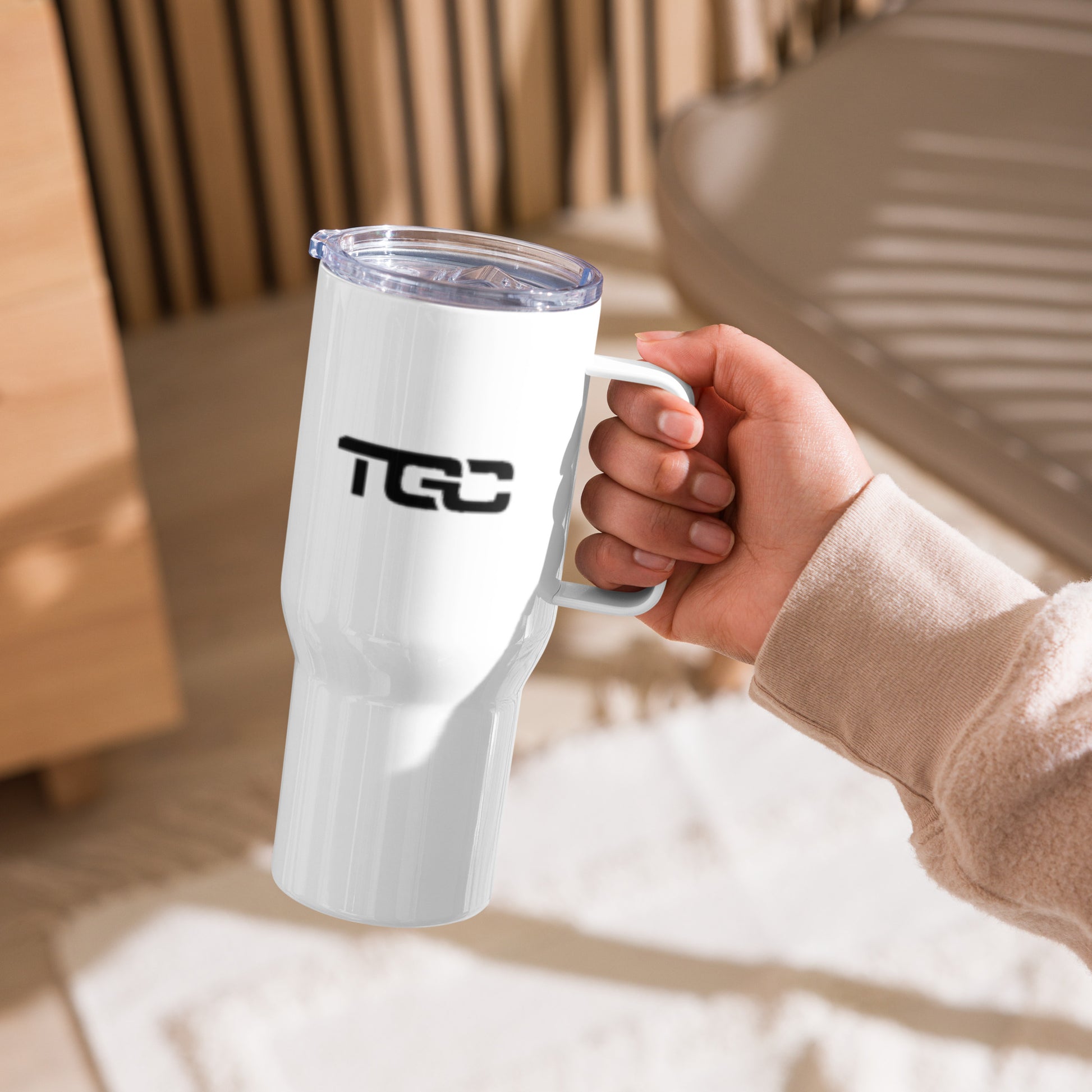TGC Travel mug with a handle – The Gaelic Corner