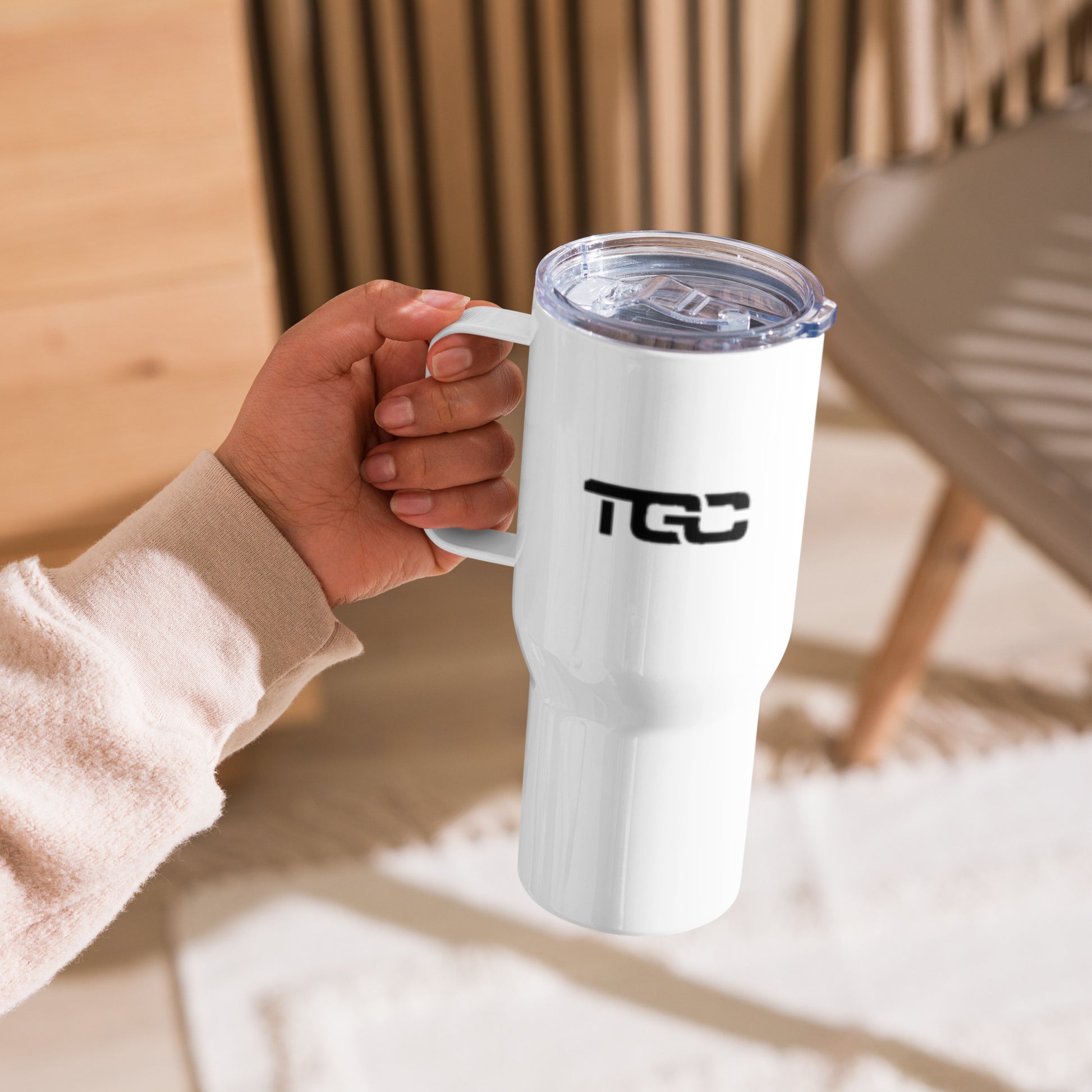 TGC Travel mug with a handle – The Gaelic Corner